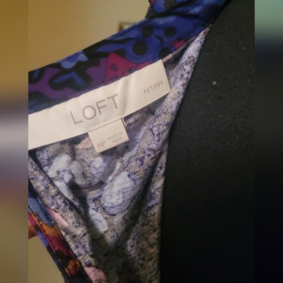 Womens Loft Floral Cold Shoulder Blouse - Picture 5 of 6